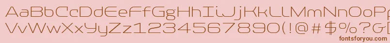 PfbaselineproThin Font – Brown Fonts on Pink Background
