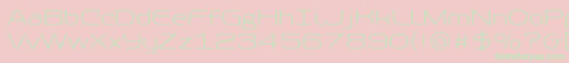 PfbaselineproThin Font – Green Fonts on Pink Background