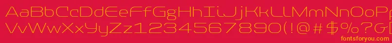 PfbaselineproThin Font – Orange Fonts on Red Background