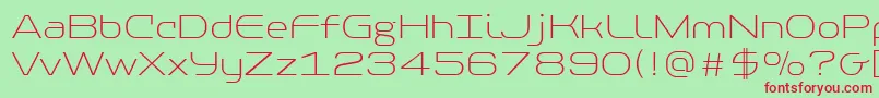 PfbaselineproThin Font – Red Fonts on Green Background