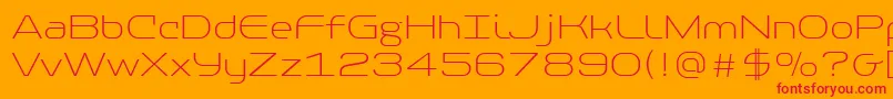 Police PfbaselineproThin – polices rouges sur fond orange