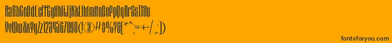 MatterhorncttRegular-Schriftart – Schwarze Schriften auf orangefarbenem Hintergrund