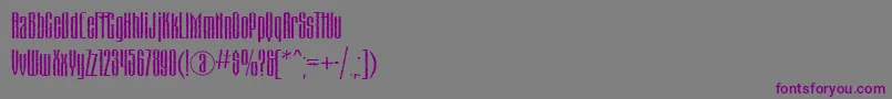 MatterhorncttRegular Font – Purple Fonts on Gray Background
