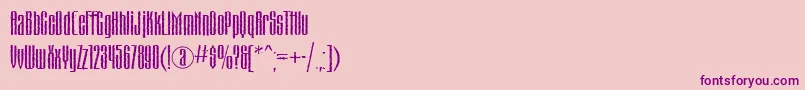 Fonte MatterhorncttRegular – fontes roxas em um fundo rosa
