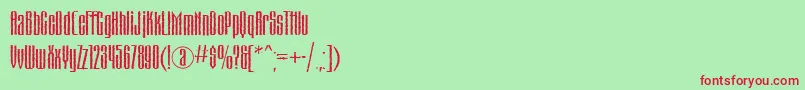 MatterhorncttRegular Font – Red Fonts on Green Background