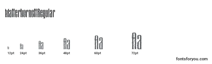 MatterhorncttRegular Font Sizes