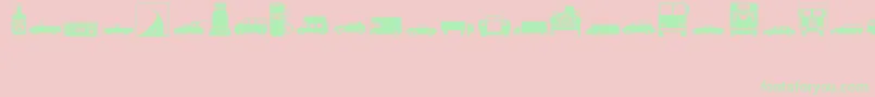 フォントTransportation – ピンクの背景に緑の文字