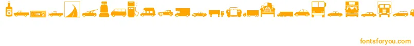 Шрифт Transportation – оранжевые шрифты на белом фоне