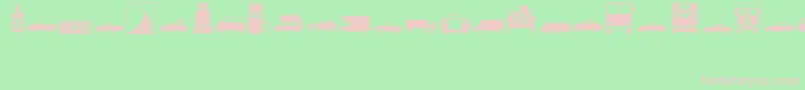 フォントTransportation – 緑の背景にピンクのフォント