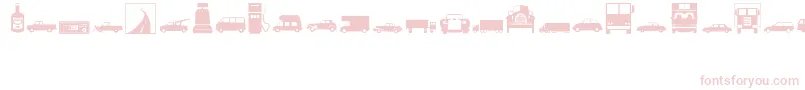 Transportation Font – Pink Fonts on White Background