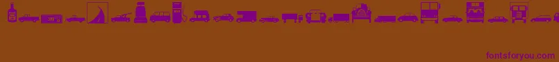 Шрифт Transportation – фиолетовые шрифты на коричневом фоне