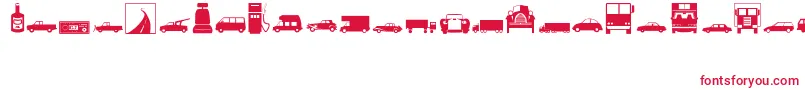 Шрифт Transportation – красные шрифты на белом фоне