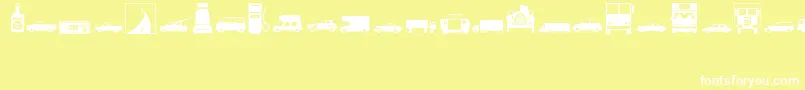 フォントTransportation – 黄色い背景に白い文字
