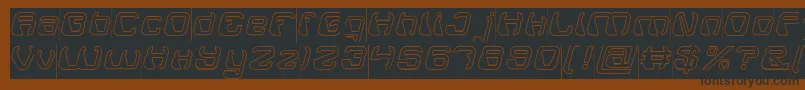 ElectroMagnetHollowInverse Font – Black Fonts on Brown Background