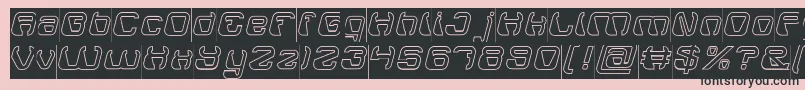 ElectroMagnetHollowInverse Font – Black Fonts on Pink Background