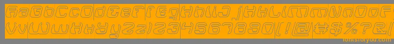 ElectroMagnetHollowInverse Font – Orange Fonts on Gray Background