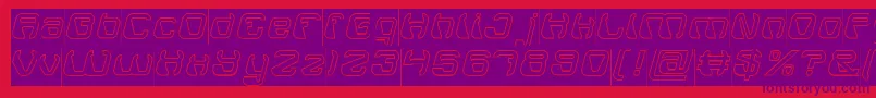 ElectroMagnetHollowInverse Font – Purple Fonts on Red Background