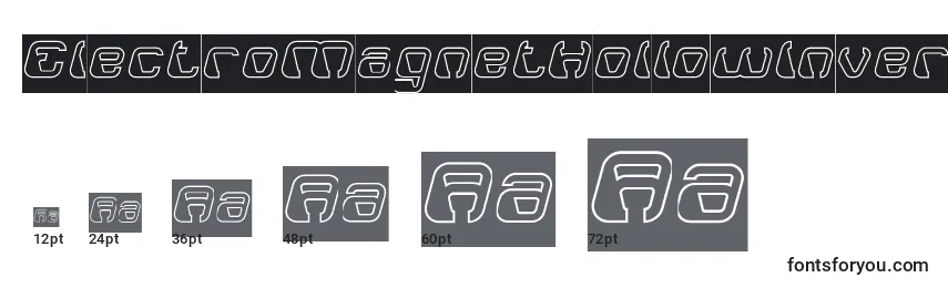 Rozmiary czcionki ElectroMagnetHollowInverse