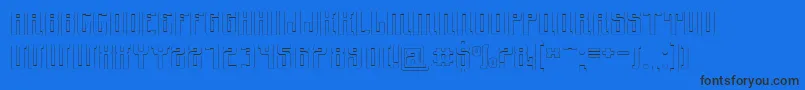 Шрифт Ynduout – чёрные шрифты на синем фоне