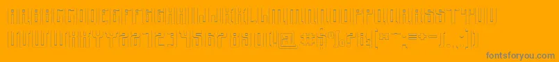 フォントYnduout – オレンジの背景に灰色の文字