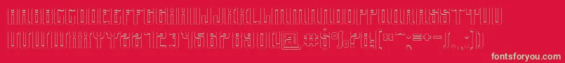Ynduout Font – Green Fonts on Red Background