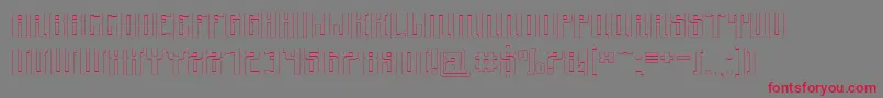 Ynduout-Schriftart – Rote Schriften auf grauem Hintergrund