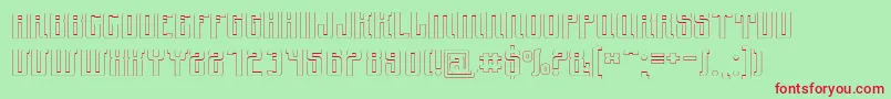 Ynduout Font – Red Fonts on Green Background