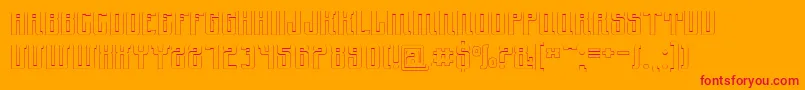 Ynduout Font – Red Fonts on Orange Background