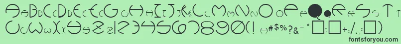 PhoebeRegular Font – Black Fonts on Green Background