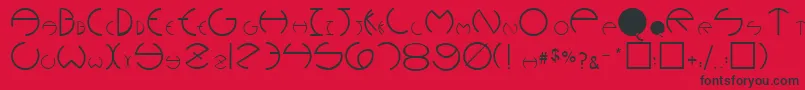 PhoebeRegular Font – Black Fonts on Red Background