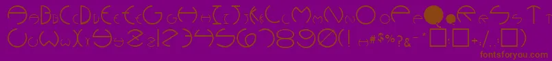 PhoebeRegular Font – Brown Fonts on Purple Background