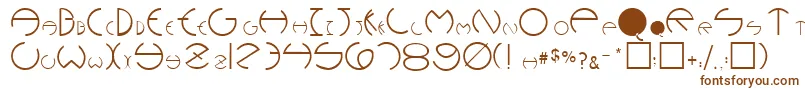 PhoebeRegular-Schriftart – Braune Schriften auf weißem Hintergrund