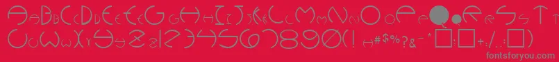PhoebeRegular-Schriftart – Graue Schriften auf rotem Hintergrund