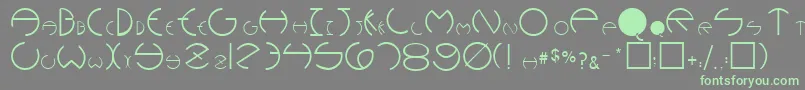 PhoebeRegular Font – Green Fonts on Gray Background
