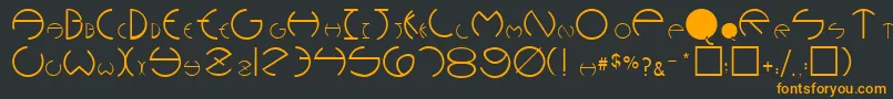 Шрифт PhoebeRegular – оранжевые шрифты на чёрном фоне