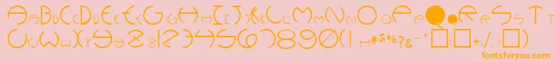 PhoebeRegular Font – Orange Fonts on Pink Background
