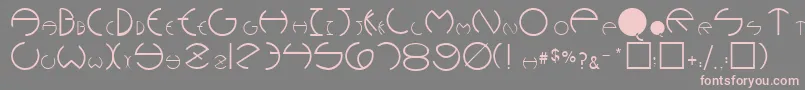 Police PhoebeRegular – polices roses sur fond gris