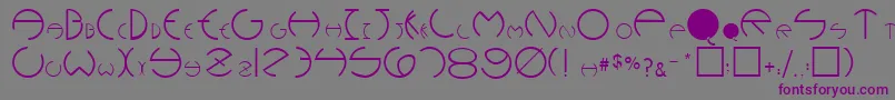 PhoebeRegular-fontti – violetit fontit harmaalla taustalla