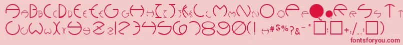 PhoebeRegular Font – Red Fonts on Pink Background