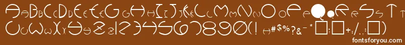 フォントPhoebeRegular – 茶色の背景に白い文字