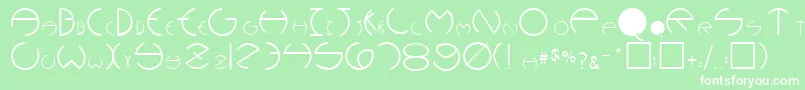 PhoebeRegular Font – White Fonts on Green Background