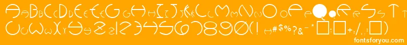 PhoebeRegular Font – White Fonts on Orange Background