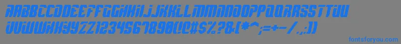 SpyhItalic Font – Blue Fonts on Gray Background