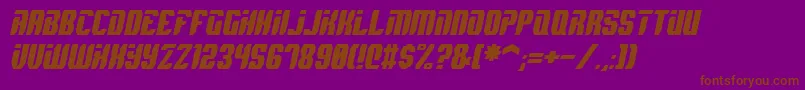 SpyhItalic Font – Brown Fonts on Purple Background