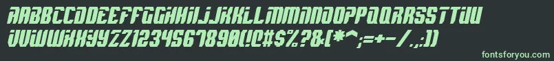 SpyhItalic Font – Green Fonts on Black Background