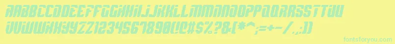SpyhItalic Font – Green Fonts on Yellow Background