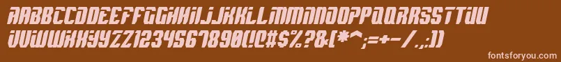 SpyhItalic Font – Pink Fonts on Brown Background