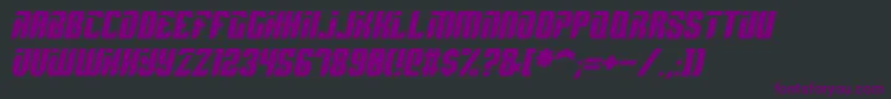 SpyhItalic Font – Purple Fonts on Black Background