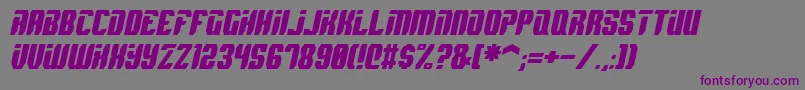 Шрифт SpyhItalic – фиолетовые шрифты на сером фоне