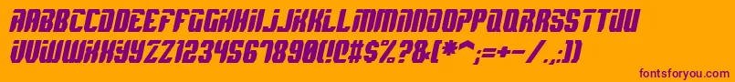 SpyhItalic Font – Purple Fonts on Orange Background